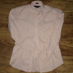 Women’s PinkWhite Ralph Lauren Button Down Size 4